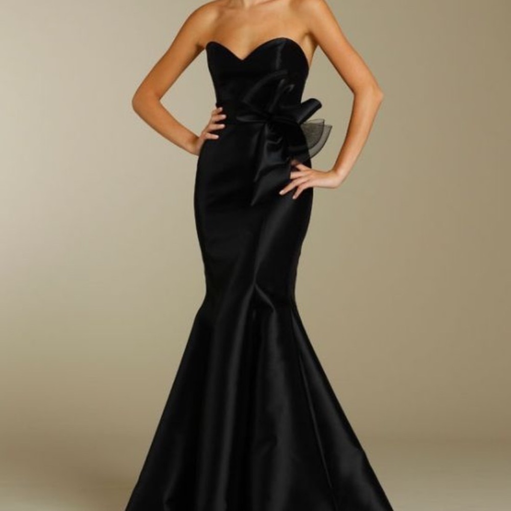 Black formal bridesmaid dress Noir by Lazaro.